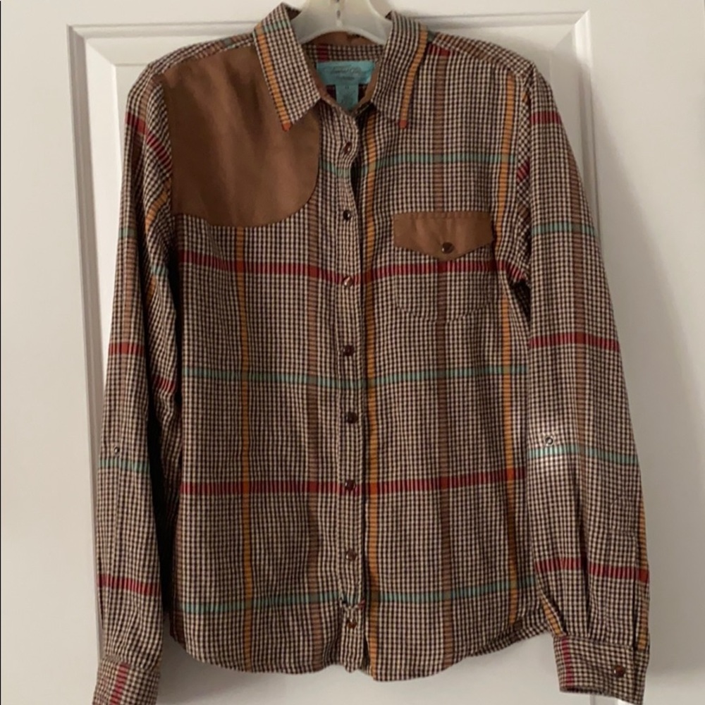 Tasha Polizzi Plaid Pearl Snap Top